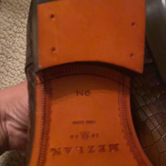 Croc-Embossed Leather Monk Strap Loafers size 9 - Picture 10 of 14